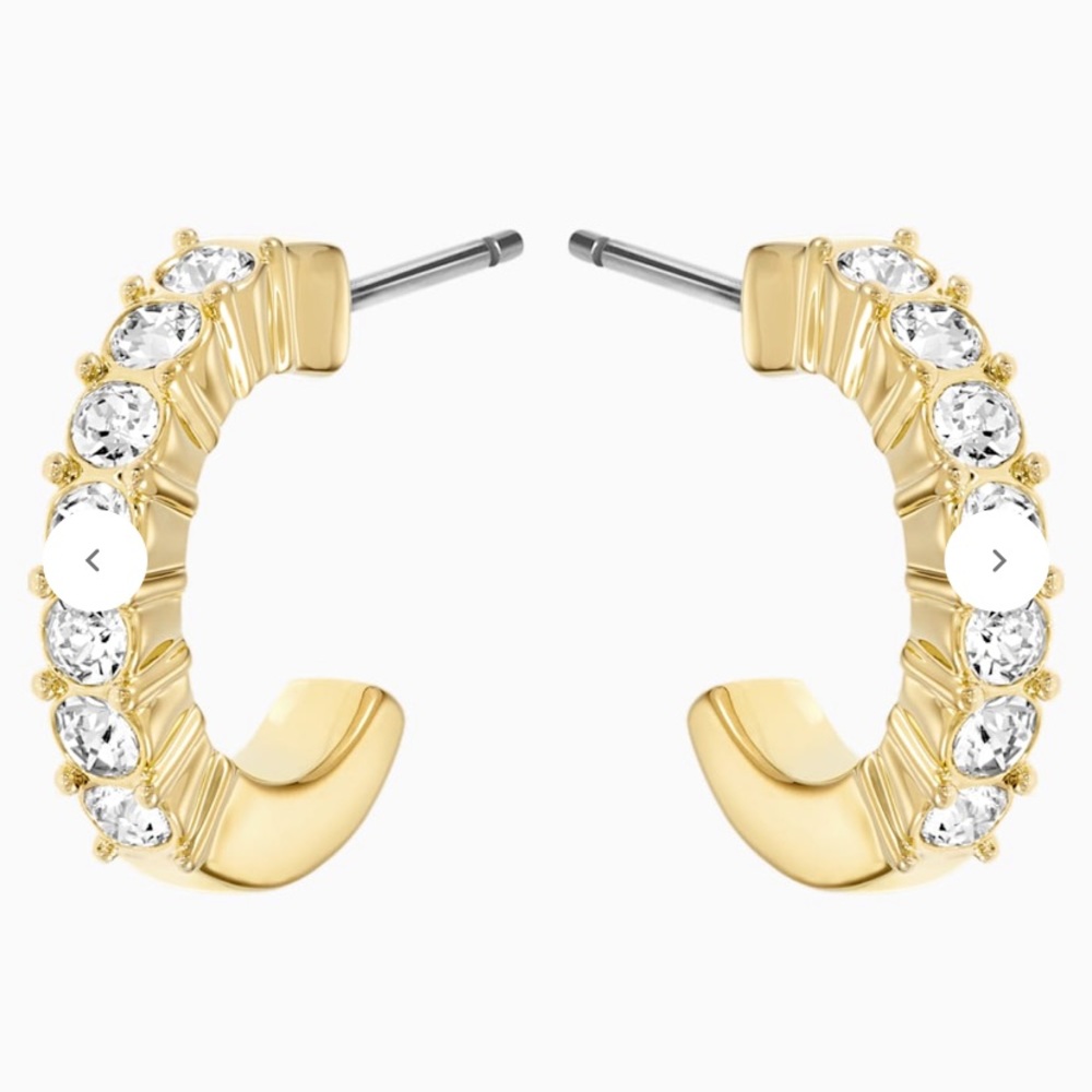 Swarovski mini hoop pierced earrings